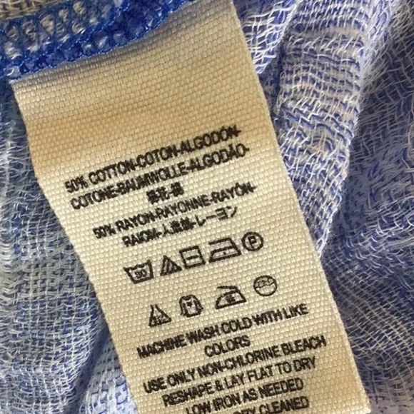 ❄️ Free People | Headed To The Highlands Button Front Blouse Blue Size XS - Picture 10 of 11